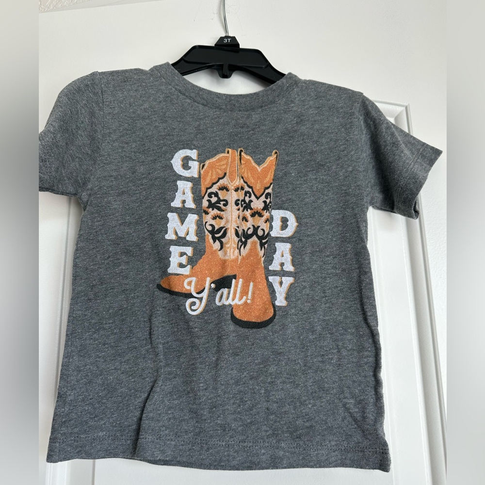 Game Day shirt with Orange Boots Design - 2T - Oklahoma State/UT colors
